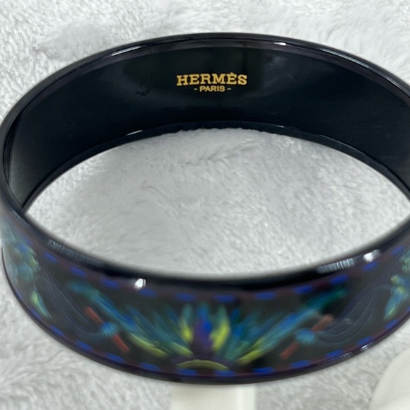 Hermès Brazil Wide Enamel Bangle - Picture 6 of 12